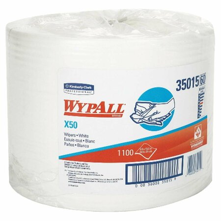BEAUTYBLADE Wypall X50 Teri Wiper Jumbo Roll White, 1100PK BE3571424